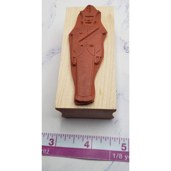 Soldier Boy Posh Impressions Toy Soldier Wood Mounted Rubber Stamp Z175 - Picture 6 of 7